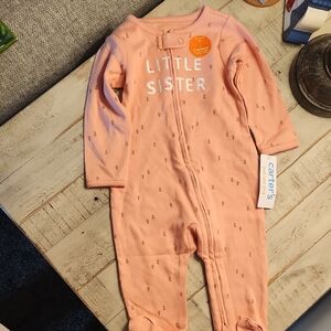 Carter's Peach 'Little Sister' Footie